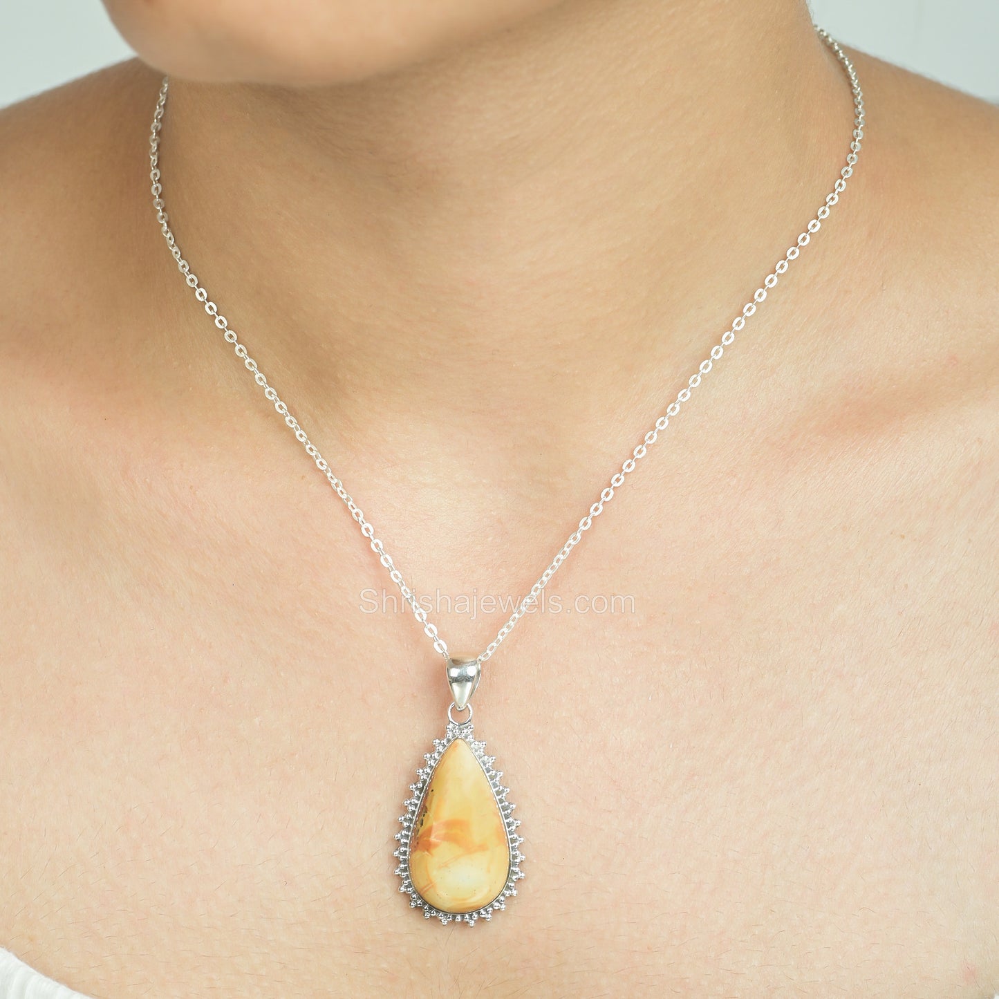 Malinga Jasper 925 Sterling Silver Pendant - One of Kind Ring - Shrisha Jewels - SJPD-10022