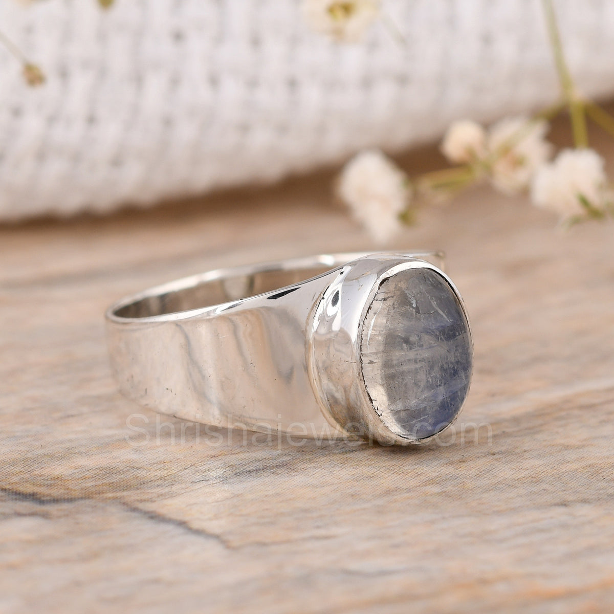 Amethyst Oval 925 Sterling Silver Ring β Handmade February Birthstone Band