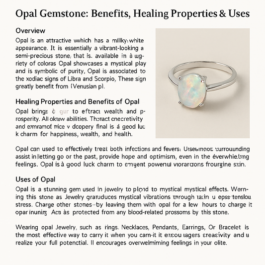 Opal Gemstone Benefits, Healing Properties & Uses