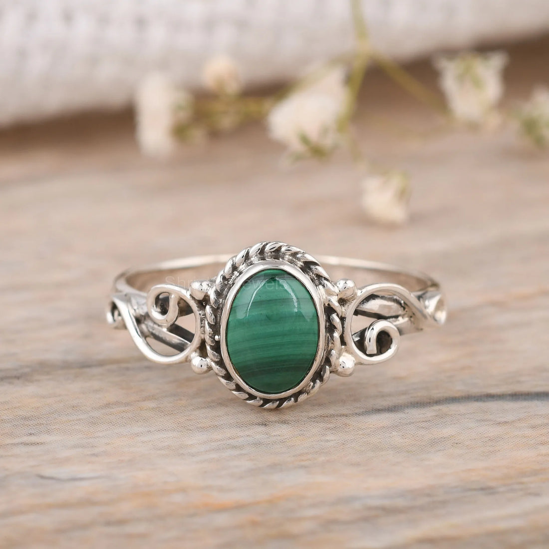 Green Malachite: The Stone of Transformation in a Sterling Silver Ring