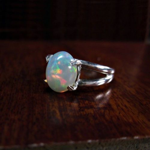 Ethiopian Welo Opal 925 Silver Statement Ring - Shrisha Jewels - SJRG-10087