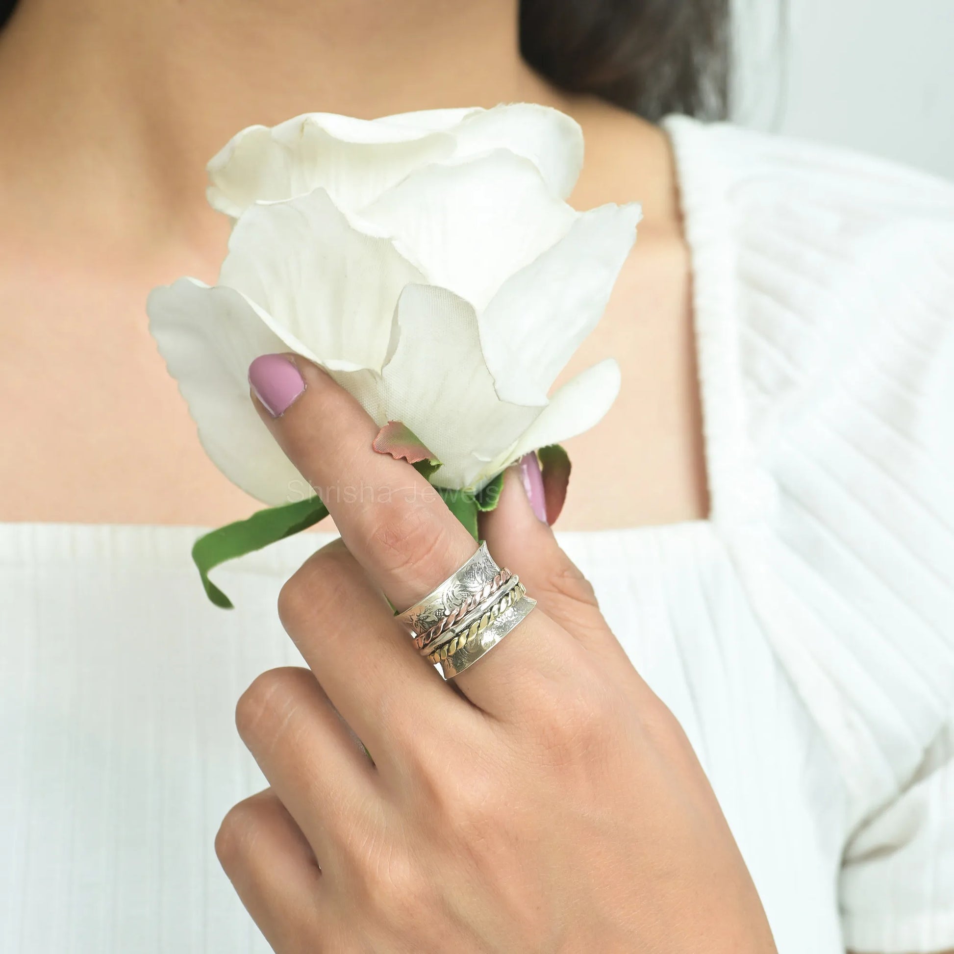 925-Silver-Spinner-Ring-Anxiety-Ring-For-Women-USA-UK