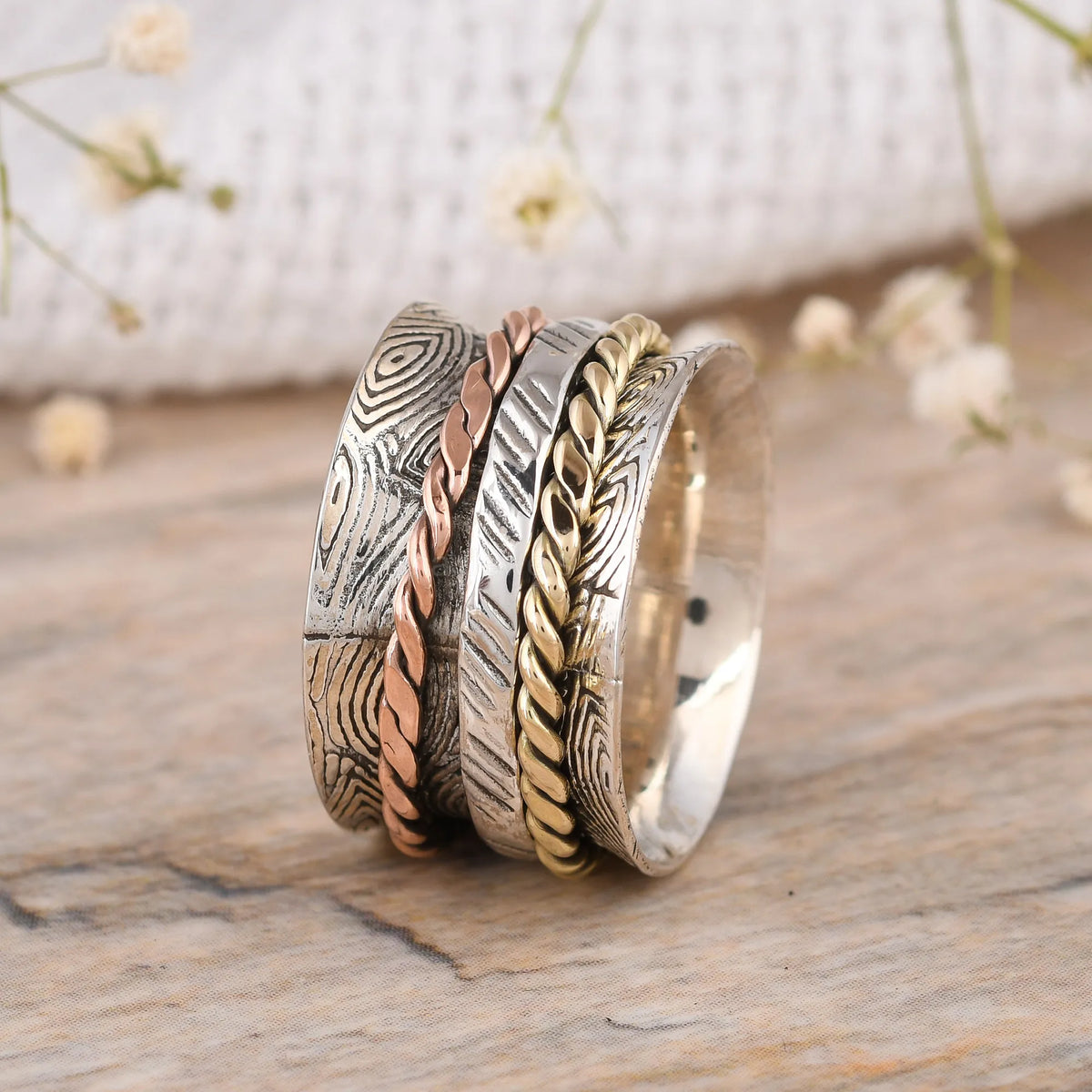 925-Silver-Spinner-Ring-Anxiety-Ring-For-Women-USA-UK