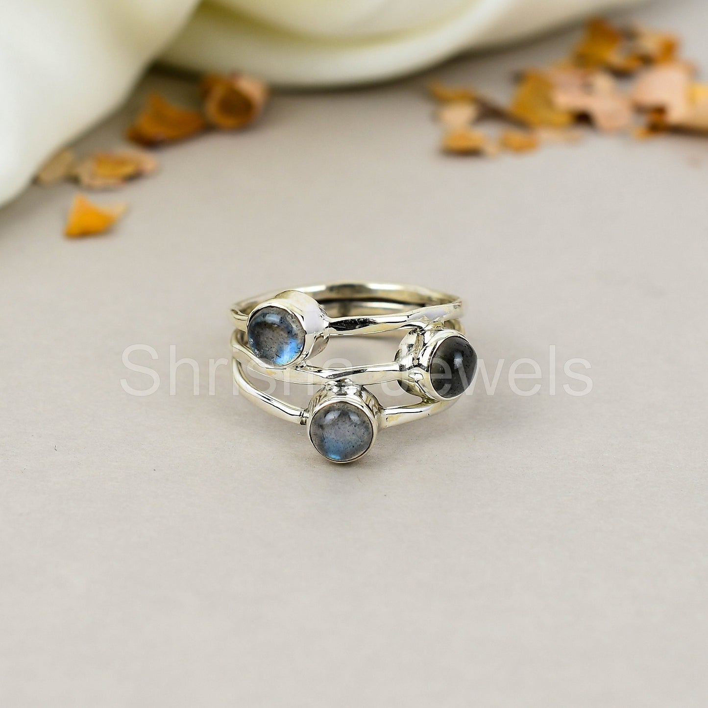 Labradorite Gemstone 925 Sterling Silver Handmade Boho Jewelry Ring For Women