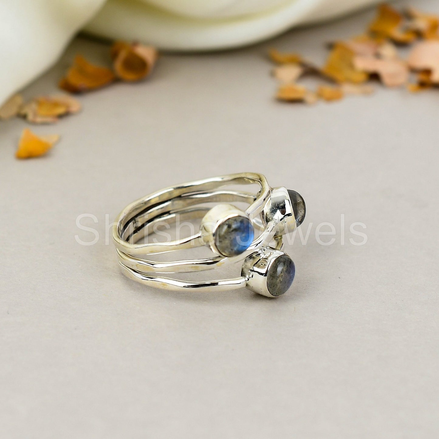 Labradorite Gemstone 925 Sterling Silver Handmade Boho Jewelry Ring For Women