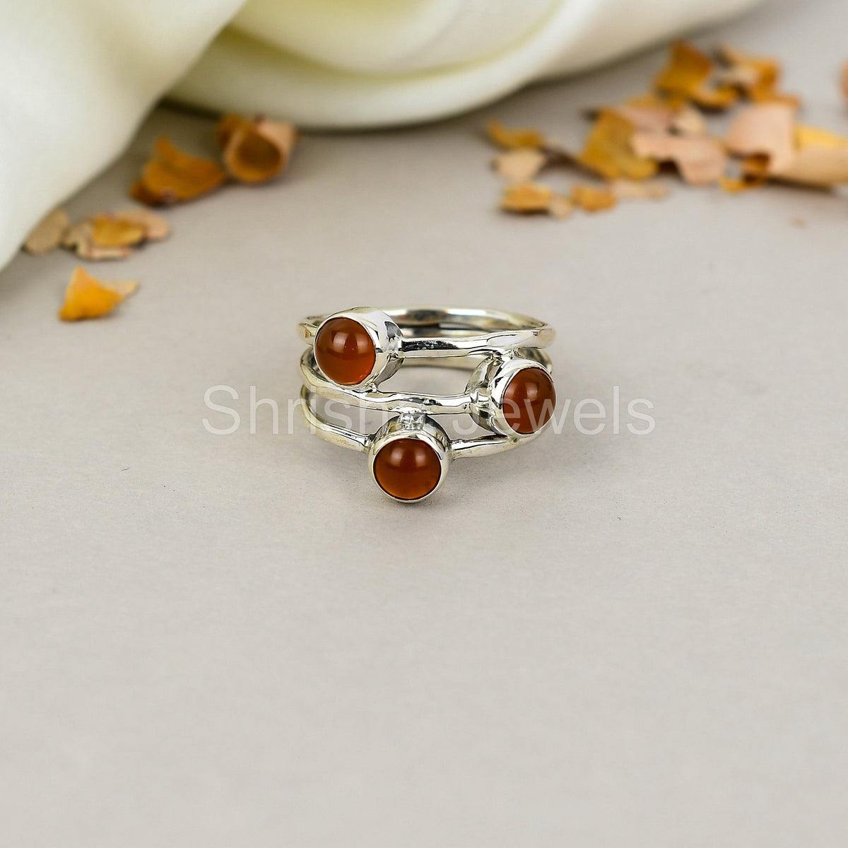 Carnelian Gemstone 925 Sterling Silver Handmade Boho Jewelry Ring For Women