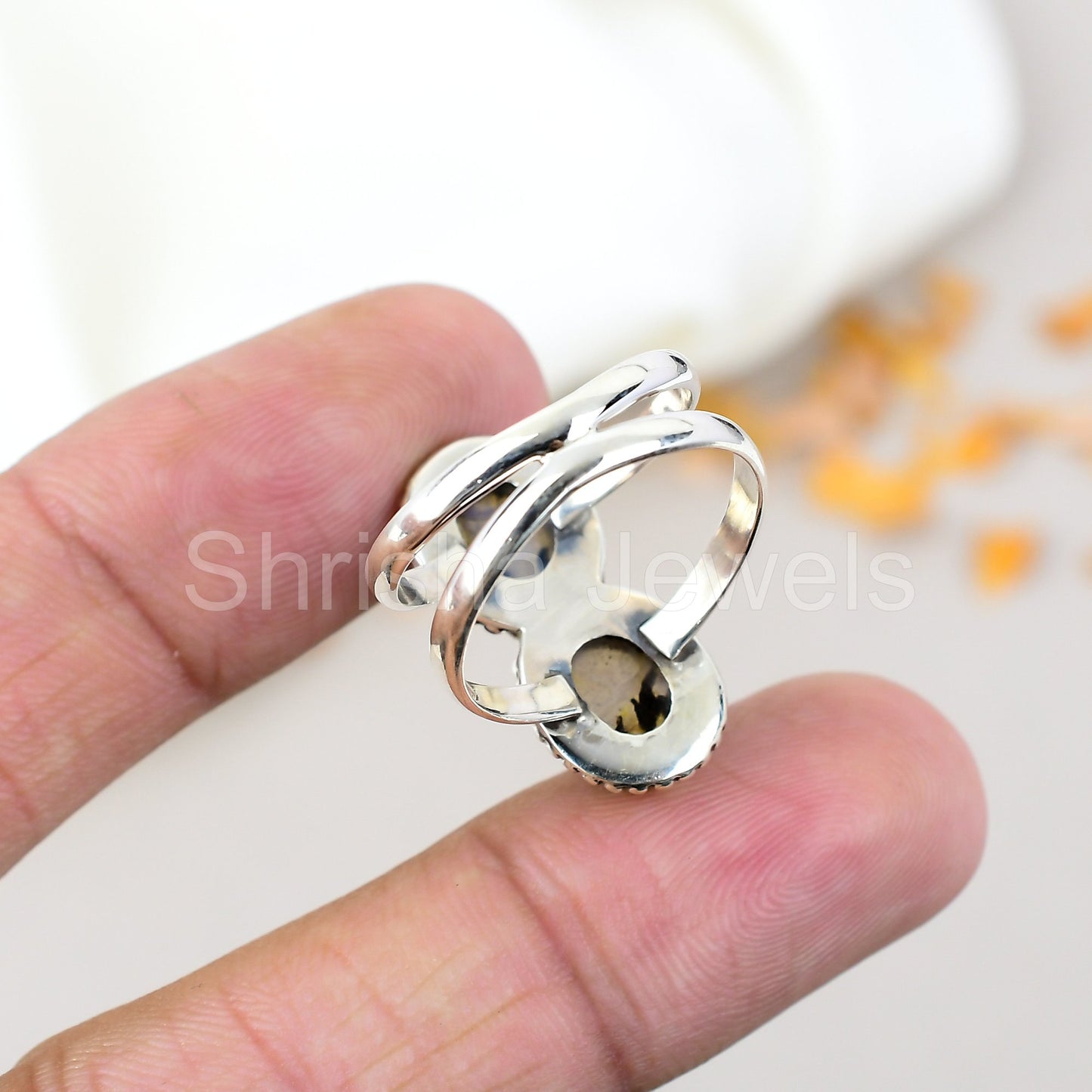 Labradorite Gemstone 925 Sterling Silver Handmade Boho Jewelry Ring For Women