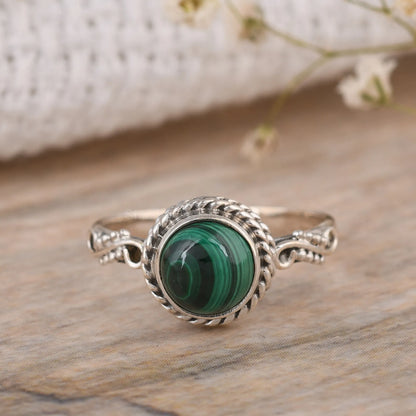 Handmade Black Onyx Ring – 925 Sterling Silver Protection Jewelry