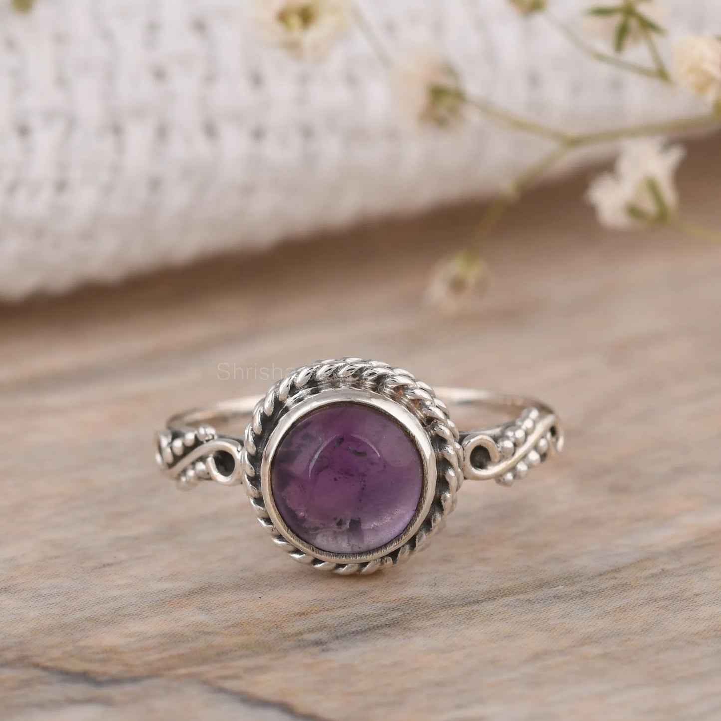 Handmade Black Onyx Ring – 925 Sterling Silver Protection Jewelry