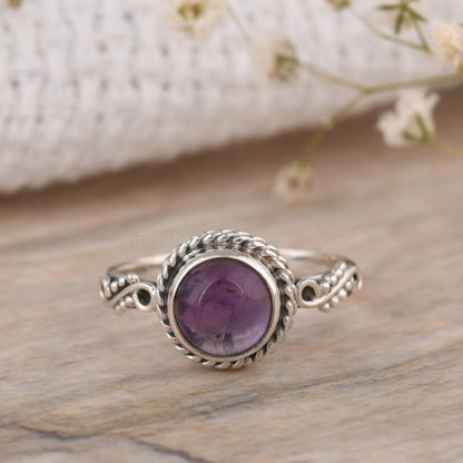 Handmade Black Onyx Ring – 925 Sterling Silver Protection Jewelry