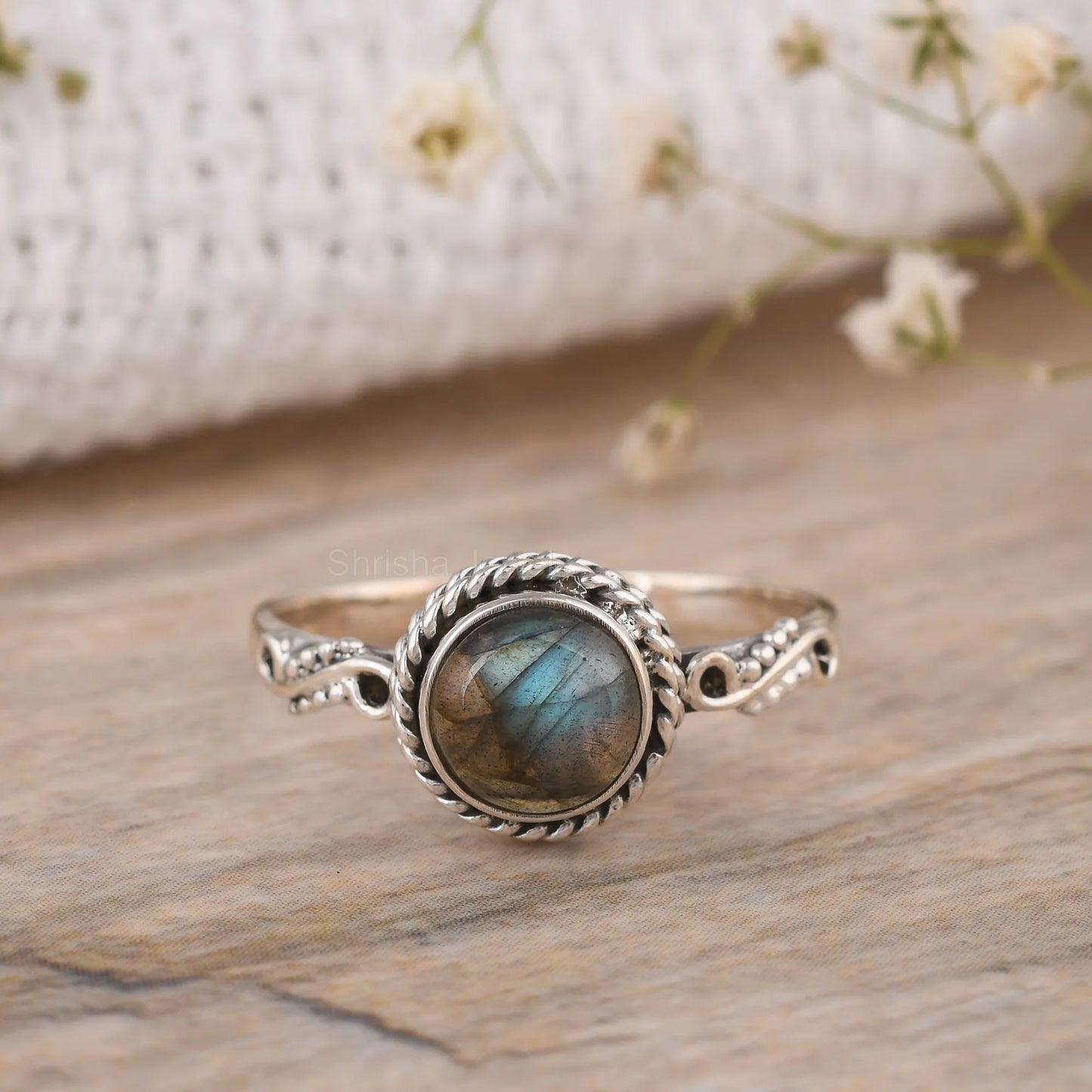 Handmade Black Onyx Ring – 925 Sterling Silver Protection Jewelry