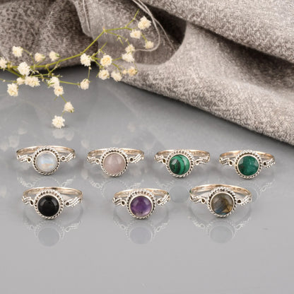 Handmade Black Onyx Ring – 925 Sterling Silver Protection Jewelry