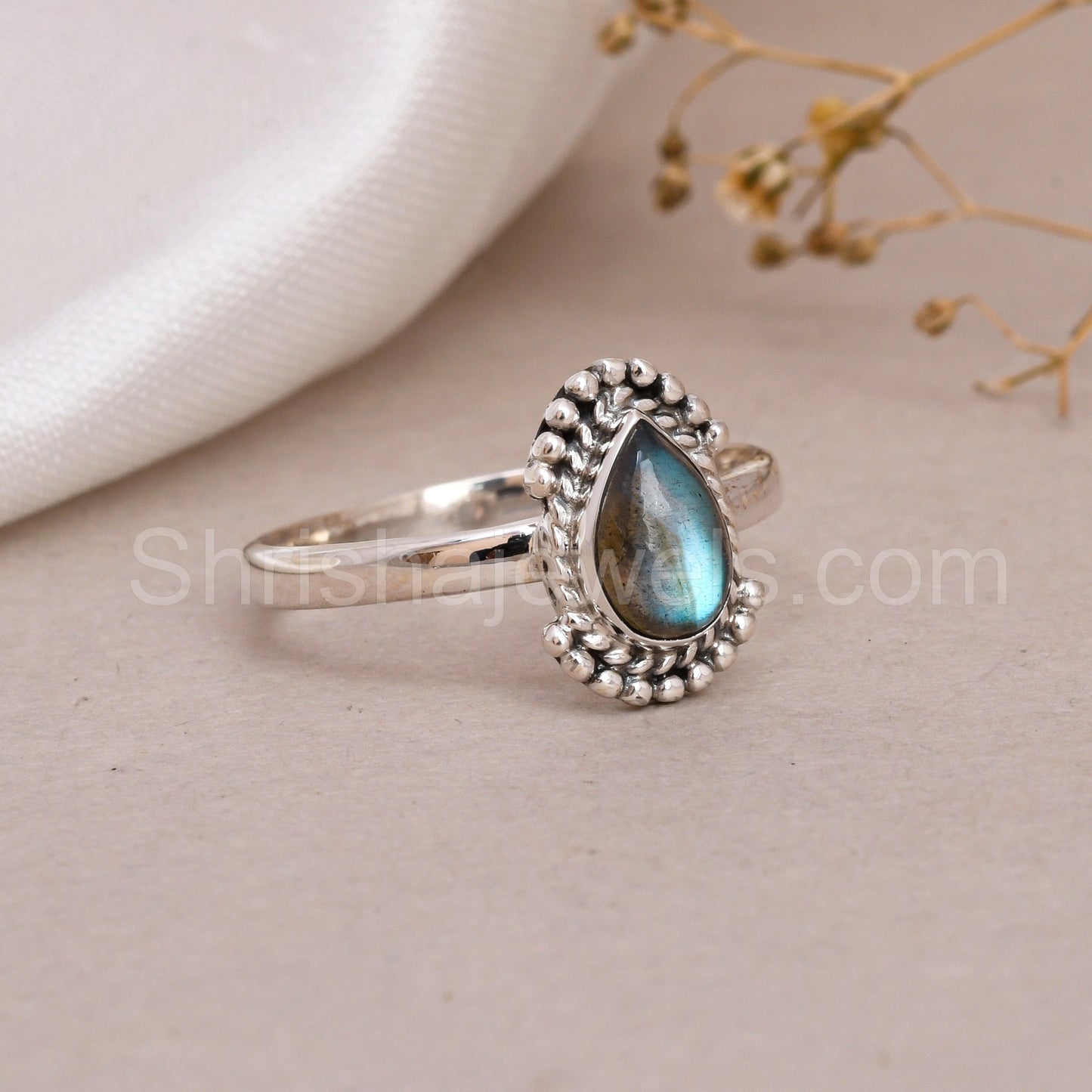 Labradorite 925 Sterling Silver Ring - Shrisha Jewels - SJRG-10015