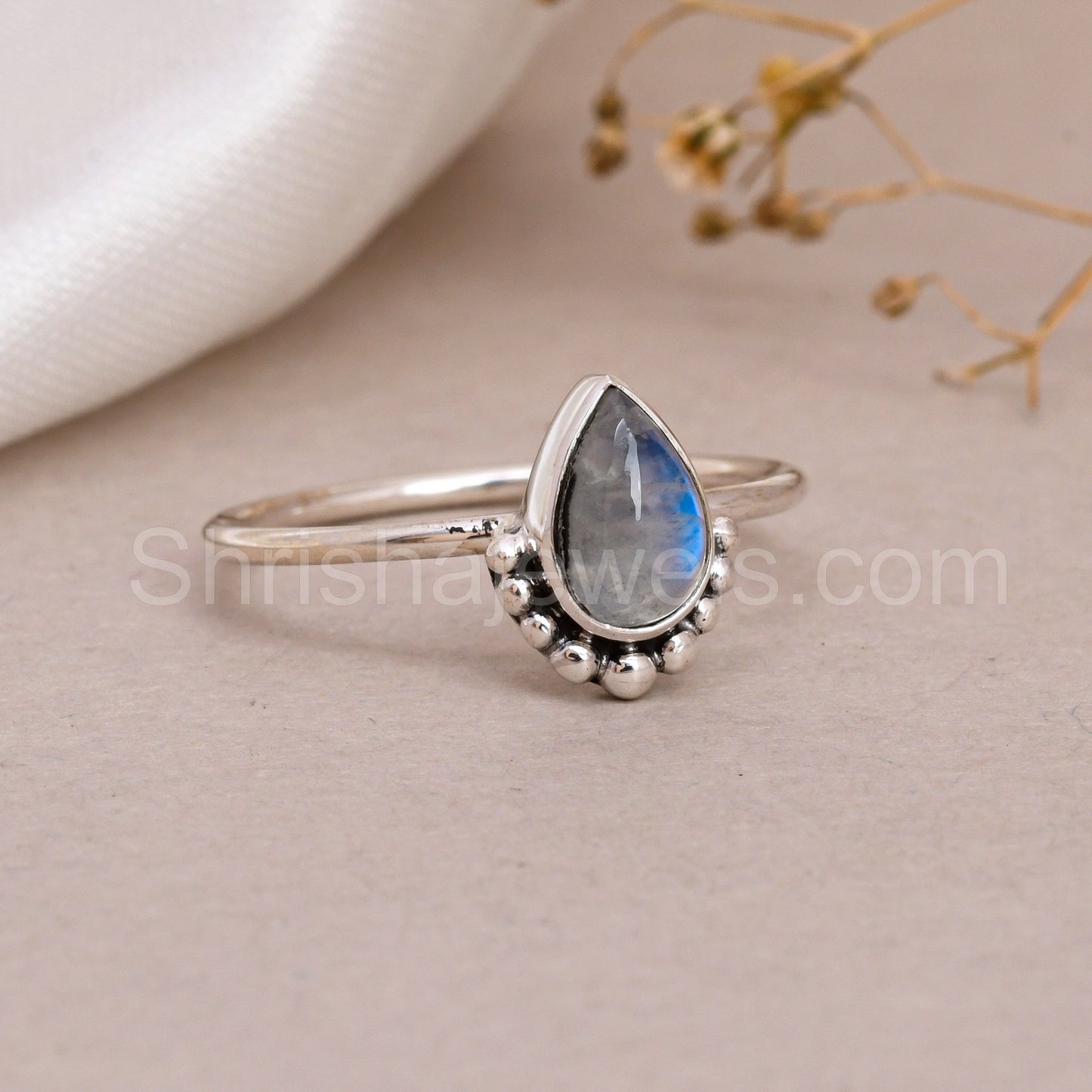 Moonstone 925 Sterling Silver Ring - Shrisha Jewels - SJRG-10066