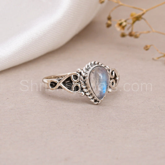 Moonstone 925 Sterling Silver Ring - Shrisha Jewels - SJRG-10056