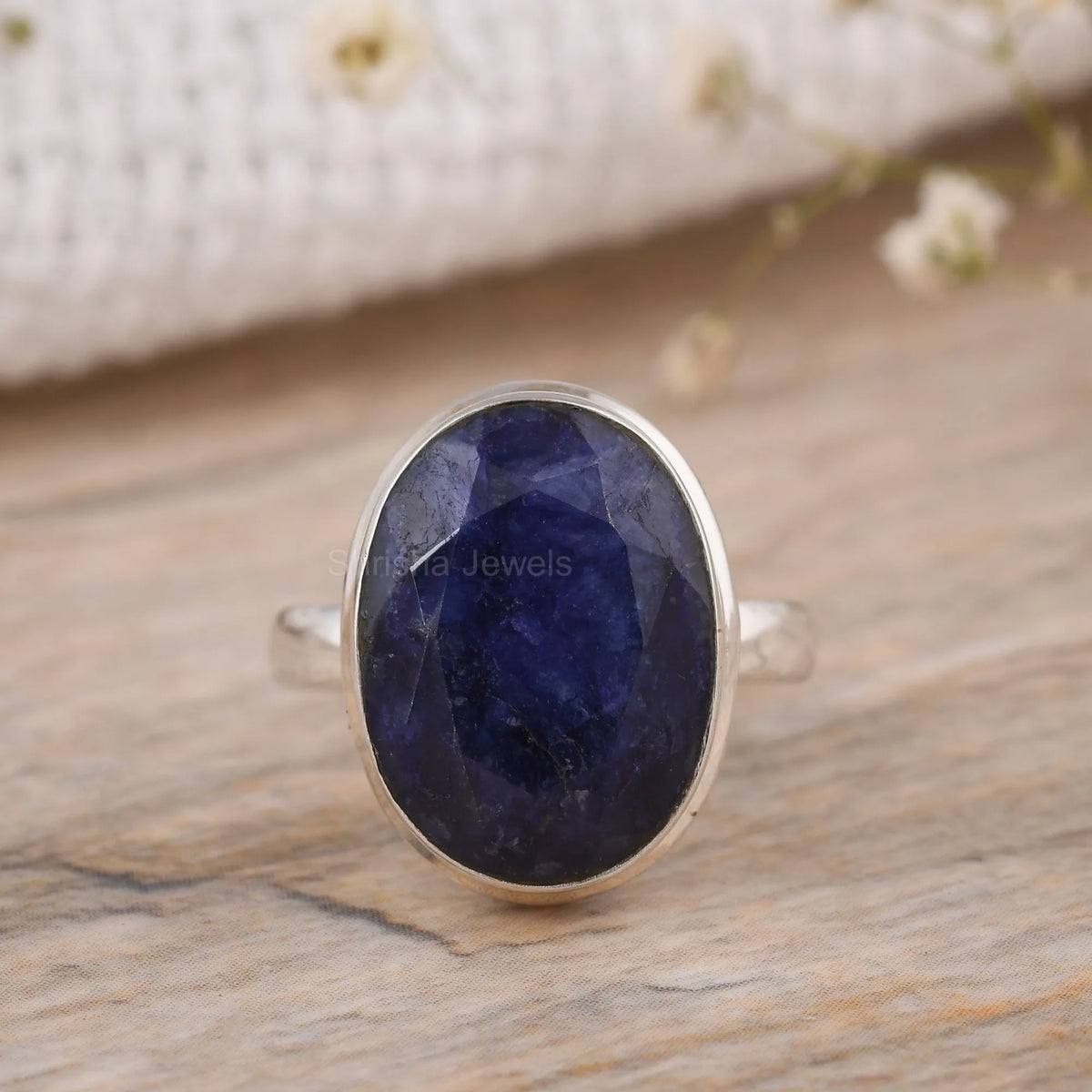 Emerald Oval Shape 925 Silver Handmade Statement Ring – May Birthstone Jewelry