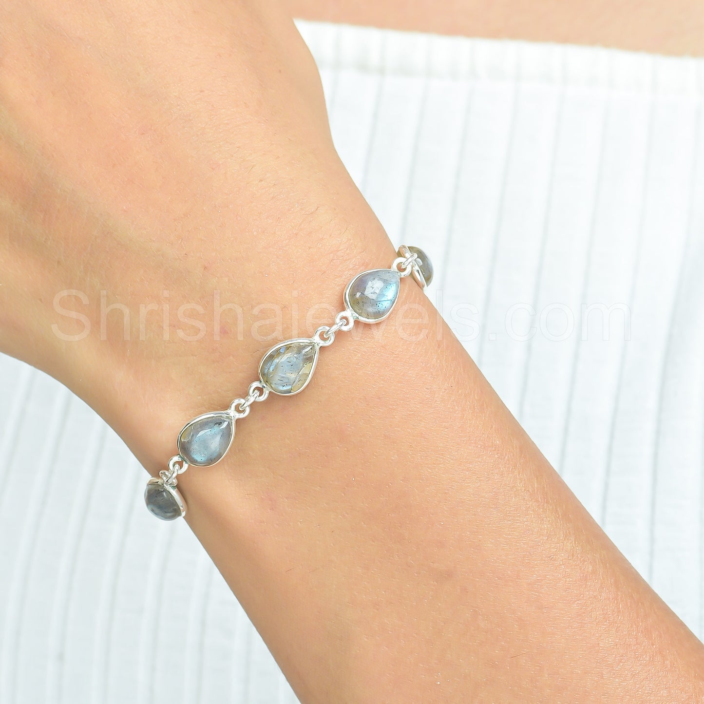 Labradorite 925 Sterling Silver Bracelet - Shrisha Jewels - SJBR-10071