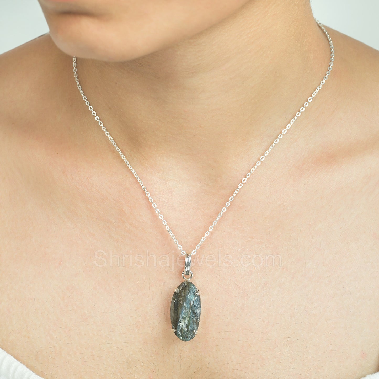 Labradorite Rough 925 Sterling Silver Pendant - Shrisha Jewels - SJPD-10040