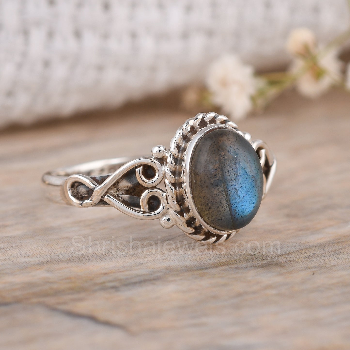 Moonstone 925 Sterling Silver Ring - Shrisha Jewels - SJRG-10057