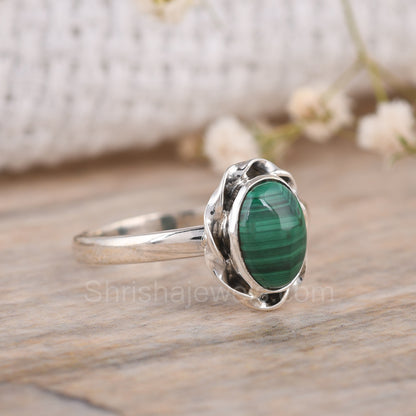 Green Onyx 925 Sterling Silver Ring - Shrisha Jewels - SJRG-10058