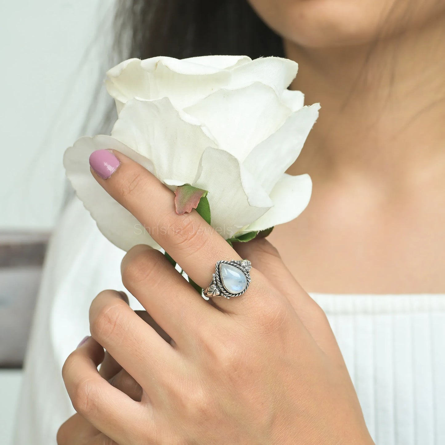 RAINBOW-MOONSTONE-GEMSTONE-925-SILVER-HANDMADE-RING