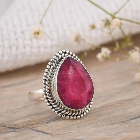 RUBY-GEMSTONE-925-SILVER-HANDMADE-RING