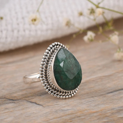 RUBY-GEMSTONE-925-SILVER-HANDMADE-RING