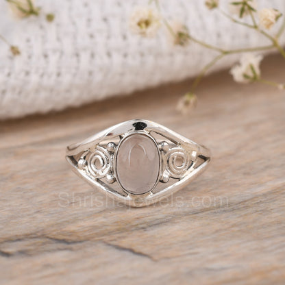 Rainbow Moonstone 925 Sterling Silver Ring - Shrisha Jewels - SJRG-10011