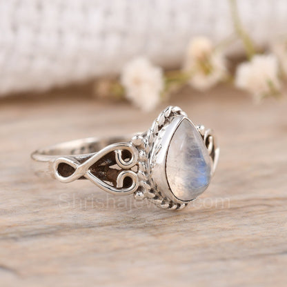 Moonstone 925 Sterling Silver Ring - Shrisha Jewels - SJRG-10056