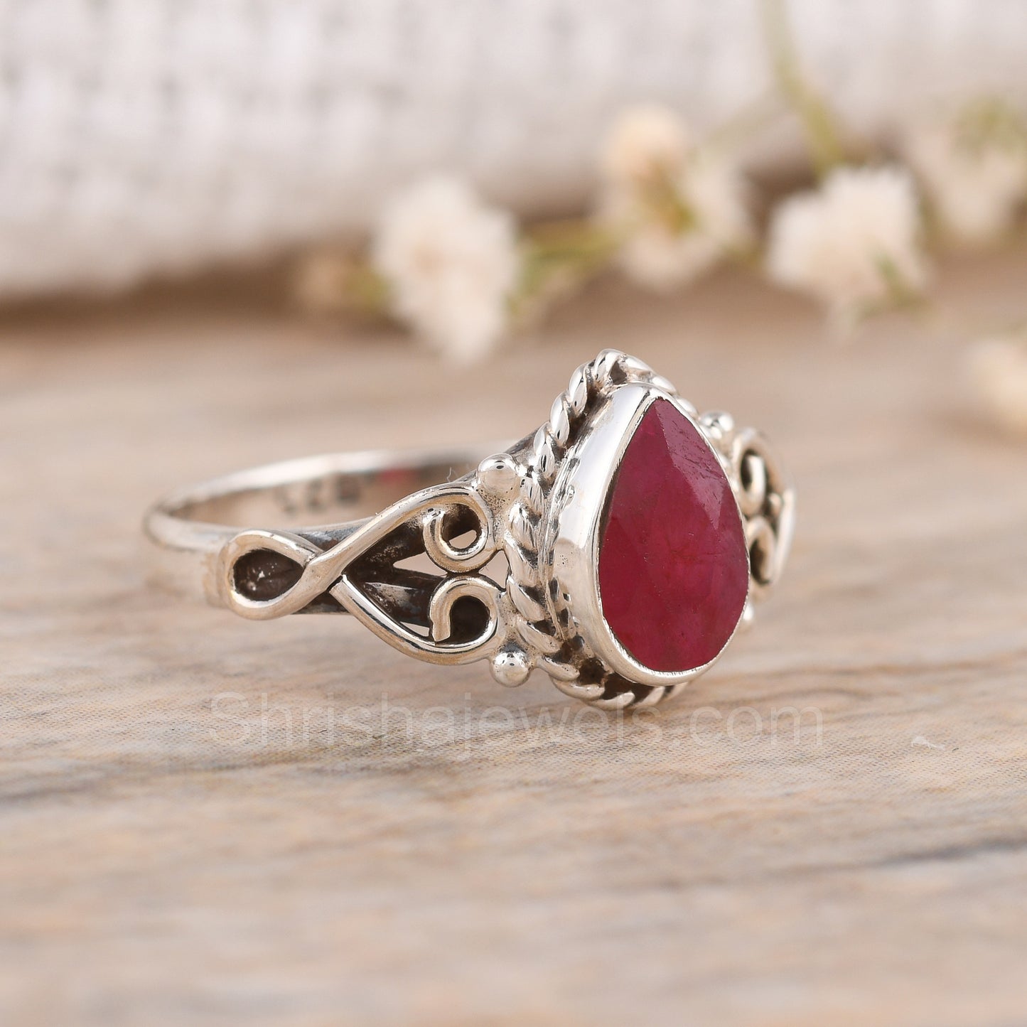 Red Carnelian 925 Sterling Silver Ring - Shrisha Jewels - SJRG-10056