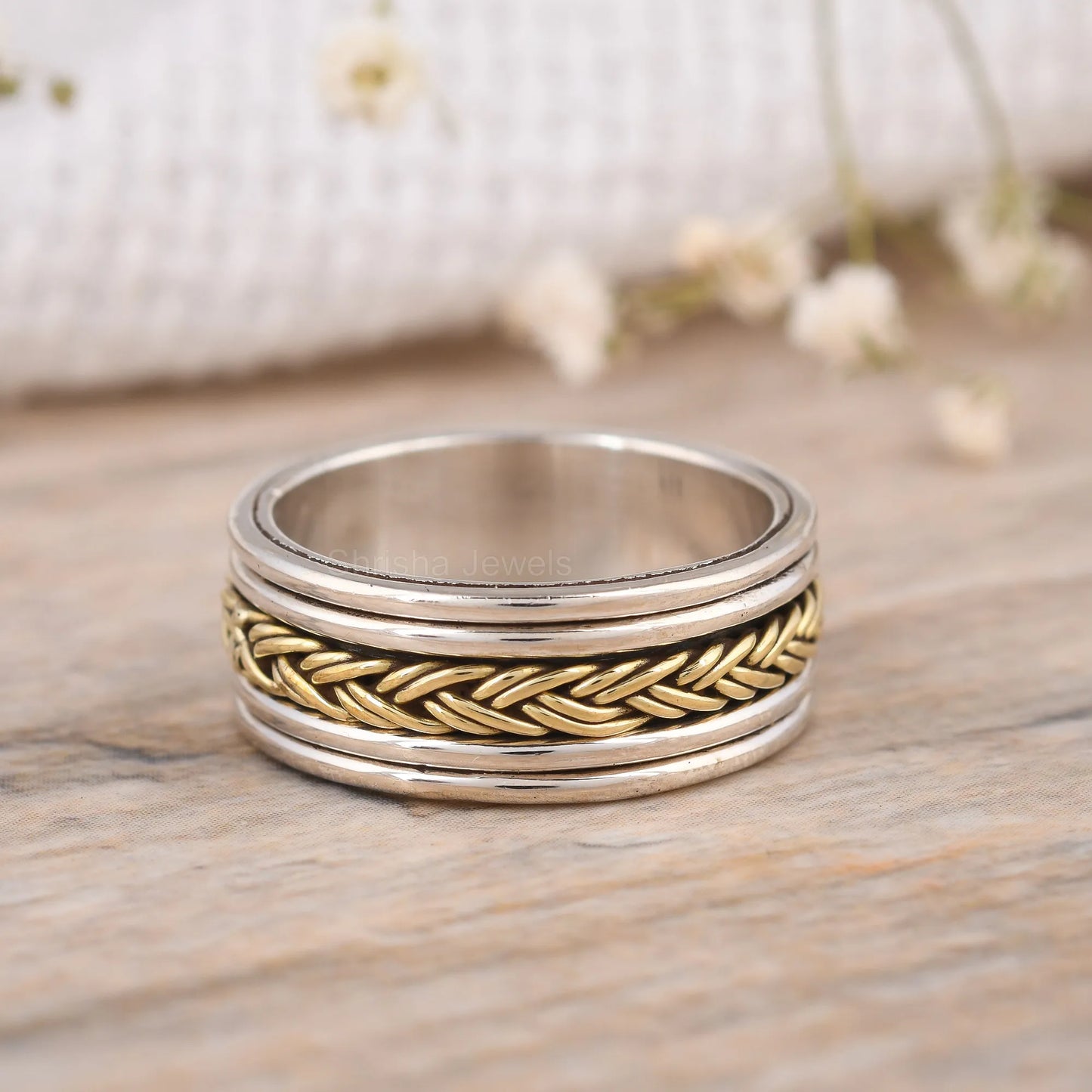 925 SILVER HANDMADE FIDGET RING 