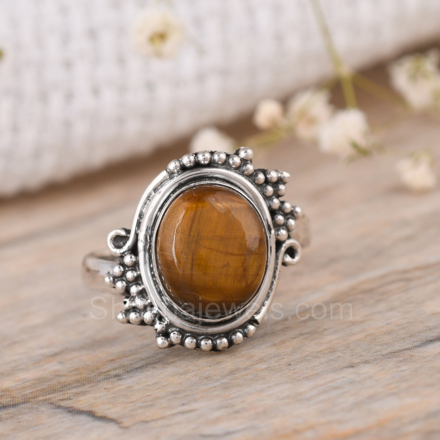 Tiger Eye 925 Sterling Silver Ring - Shrisha Jewels - SJRG-10052