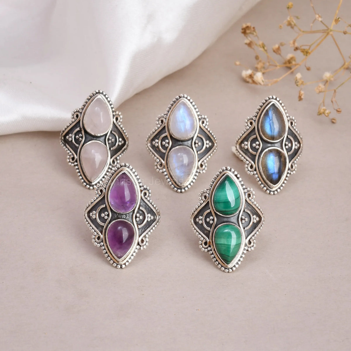 Bohemian spiritual statement ring USA